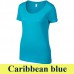 Anvil 391 pehelysúlyú Scoop 110 g-os női póló AN391 caribbean blue