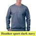 Gildan Heavy Blend 18000 környakas pulóver GI18000 heather sport dark navy