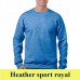Gildan Heavy Blend 18000 környakas pulóver GI18000 heather sport royal