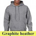Gildan Heavy Blend Adult Hooded 18500 kapucnis pulóver GI18500 graphite heather