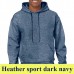 Gildan Heavy Blend Adult Hooded 18500 kapucnis pulóver GI18500 heather sport dark navy