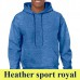 Gildan Heavy Blend Adult Hooded 18500 kapucnis pulóver GI18500 heather sport royal