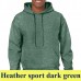 Gildan Heavy Blend Youth 18500B 271 g-os gyermek kapucnis pulóver GIB18500 heather sport dark green