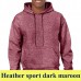 Gildan Heavy Blend Youth 18500B 271 g-os gyermek kapucnis pulóver GIB18500 heather sport dark maroon