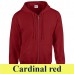 Gildan Heavy Blend 18600 kapucnis cipzáros pulóver GI18600 cardinal red