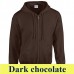 Gildan Heavy Blend 18600 kapucnis cipzáros pulóver GI18600 dark chocolate