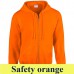 Gildan Heavy Blend 18600 kapucnis cipzáros pulóver GI18600 safety orange