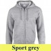 Gildan Heavy Blend 18600B kapucnis cipzáros gyermek pulóver GIB18600 sport grey