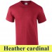 Gildan Ultra Cotton 2000 203 g-os póló GI2000 heather cardinal
