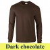 Gildan Ultra Cotton 2400 203 g-os hosszú ujjú póló GI2400 dark chocolate