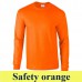 Gildan Ultra Cotton 2400 203 g-os hosszú ujjú póló GI2400 safety orange
