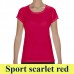 Gildan Performance 46000L 159 g-os 100% műszálas női póló GIL46000 sport scarlet red