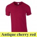 Gildan Softstyle 64000 153 g-os póló GI64000 antique cherry red