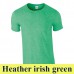 Gildan Softstyle 64000 153 g-os póló GI64000 heather irish green