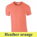 Gildan Softstyle 64000 153 g-os póló GI64000 heather orange