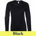 Gildan SoftStyle 64400L 153 g-os hosszú ujjú női póló GIL64400 black