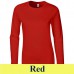 Gildan SoftStyle 64400L 153 g-os hosszú ujjú női póló GIL64400 red