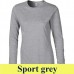 Gildan SoftStyle 64400L 153 g-os hosszú ujjú női póló GIL64400 sport grey