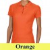 Gildan Softstyle 64800L 177 g-os galléros női póló GIL64800 orange