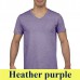 Gildan SoftStyle Ladies 64V00L V nyakú 153 g-os női póló GIL64V00 heather purple