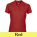 Gildan Premium Cotton 85800L 223 g-os galléros női pique póló GIL85800 red