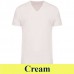Kariban Men's Organic 376 V nyakú 155 g-os pamut póló KA376 cream