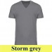 Kariban Men's Organic 376 V nyakú 155 g-os pamut póló KA376 storm grey