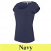 Kariban Boat neck 384, csónak nyakú 180 g-os női póló KA384 navy