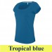 Kariban Boat neck 384, csónak nyakú 180 g-os női póló KA384 tropical blue