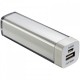Power bank 2200 mAh, hordozható mobiltöltő, külső USB akkumulátor, vésztöltő, ezüst \C-4302806\