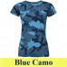 Sol's Camo Women 01187 terepmintás, álcamintás 150 g-os női póló SO01187 blue camo