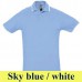 Sol's Practice 11365 270 g-os galléros pique póló SO11365 sky blue/white
