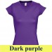 Sol's Moon Women 11388 150 g-os V nyakú női póló SO11388 dark purple