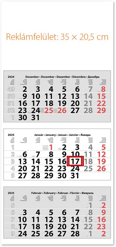 Speditőr naptár Classic Medium